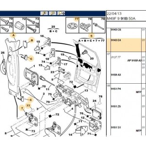 TAKSI IÇ AÇMA KOLU SOL 9143E409