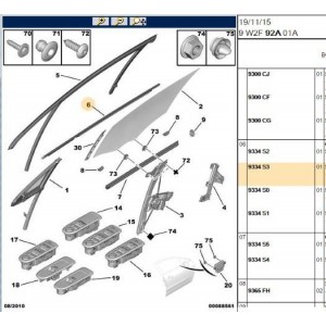 SOL ÖN CAM DIŞ FİTİLİ P508 SOL ÖN CAM DIŞ FİTİLİ P508